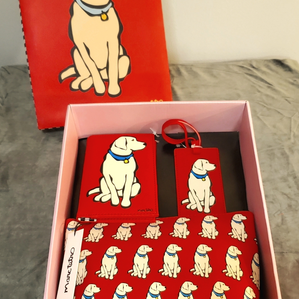 GOLDEN LABRADOR RETRIEVER 3 PIECE TRAVEL SET BY MARC TETRO